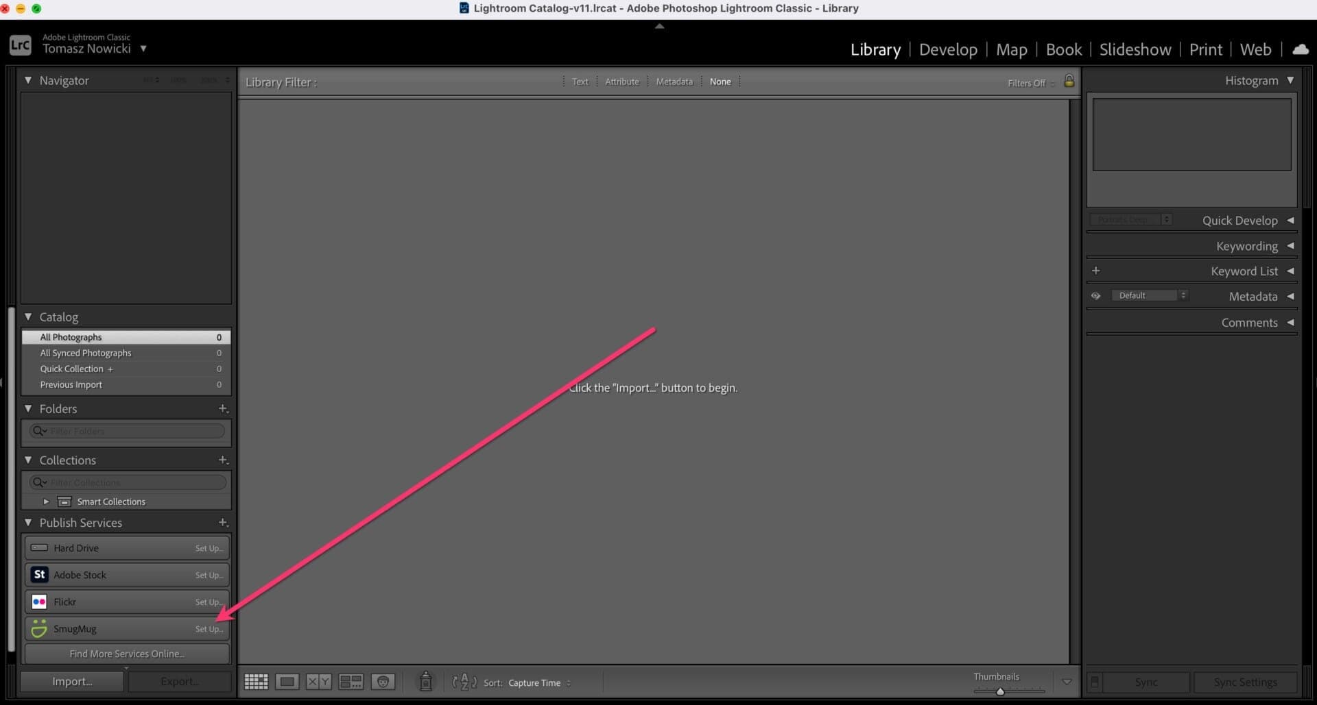 SmugMug in Lightroom Publish Services
