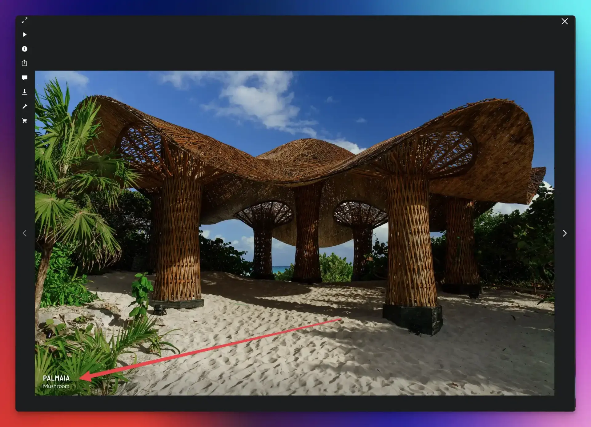 Lightbox bottom titles and captions