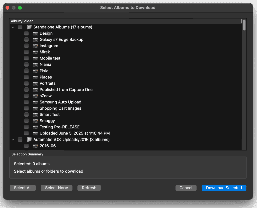 SmugMug Downloader - selective download