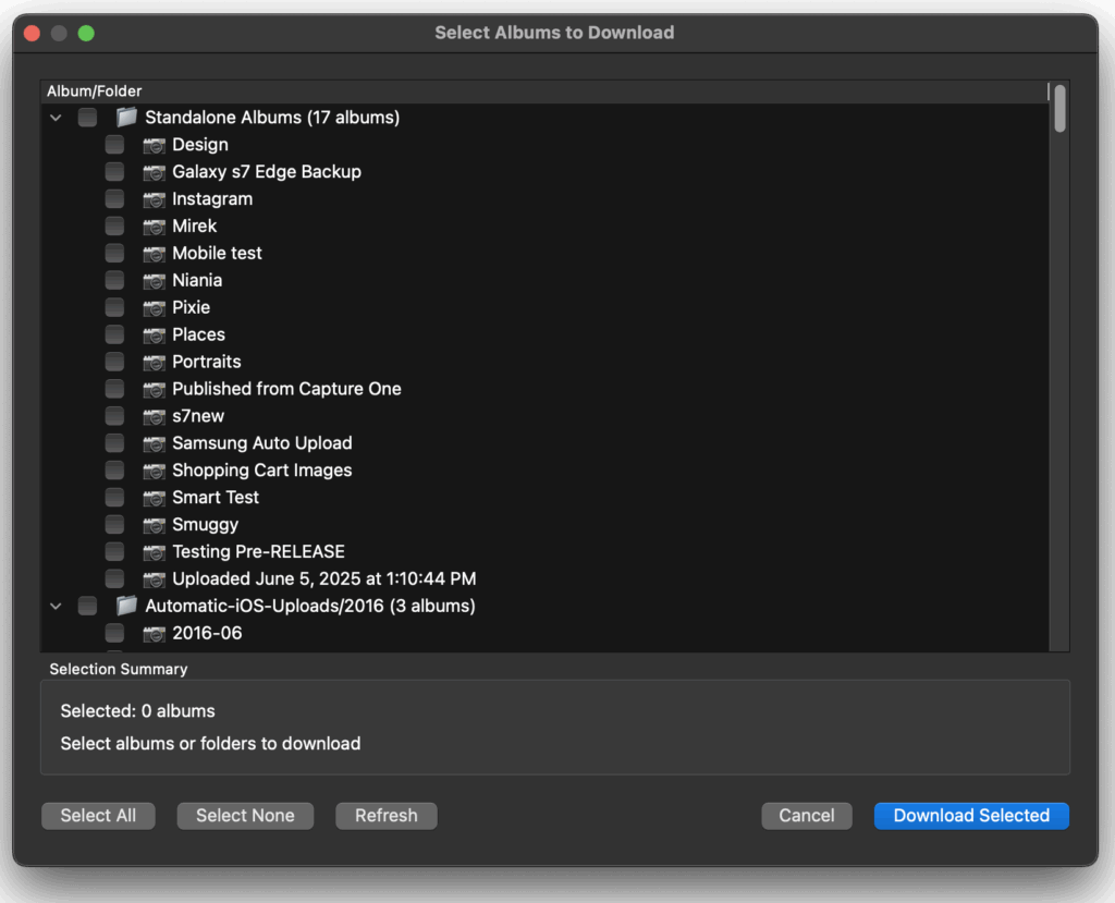 SmugMug Downloader - selective download